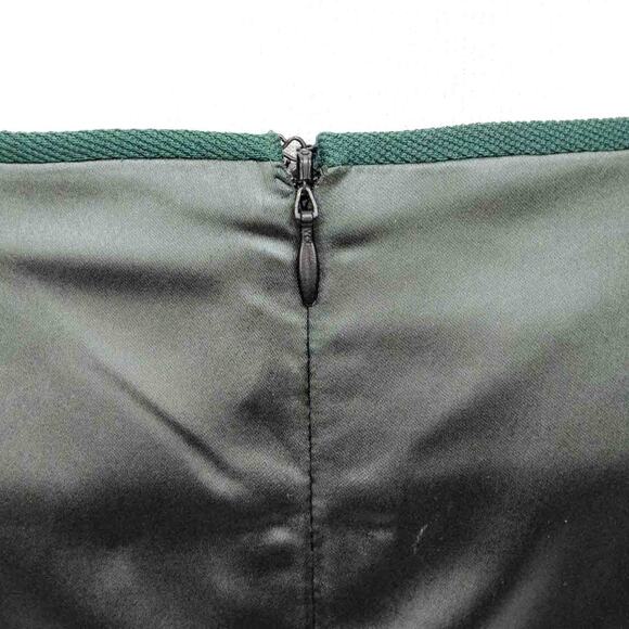 Nicole Farhi Dark Green Satin Pencil Skirt Size 12 - Picture 5 of 11
